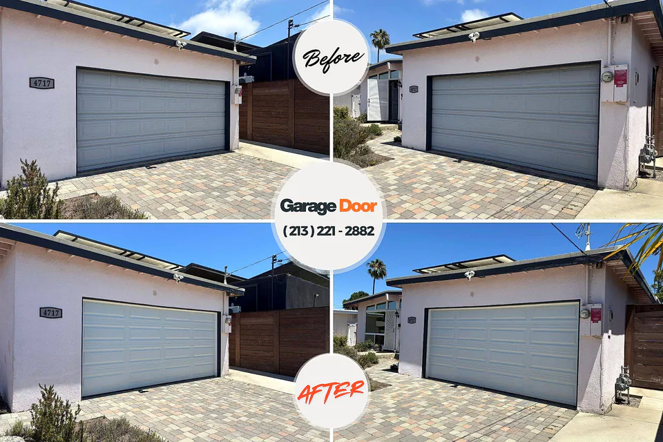 Before and after: garage door repair Shrewsbury, NJ